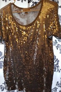 Gently used size medium Michael Kors sequins top